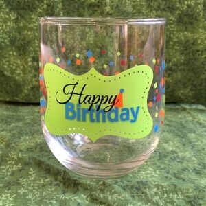 Happy Birthday Small Glass